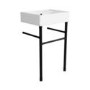 ONLY OPENED - 500mm 1 Tap Hole Basin with Black Wash Stand - Bowen
