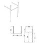 ONLY OPENED - 500mm 1 Tap Hole Basin with Black Wash Stand - Bowen