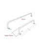Grade A1 - White Square Wall Hung Double Basin with Brass Rack 800mm - Bowen