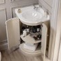 500mm Beige Curved Corner Freestanding Vanity Unit with Basin – Bowland