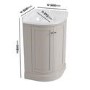 500mm Beige Curved Corner Freestanding Vanity Unit with Basin – Bowland