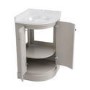 500mm Beige Curved Corner Freestanding Vanity Unit with Basin – Bowland