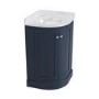 500mm Blue Curved Corner Freestanding Vanity Unit with Basin – Bowland