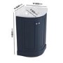 500mm Blue Curved Corner Freestanding Vanity Unit with Basin – Bowland