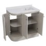 900mm Beige Curved Right Hand Corner Freestanding Vanity Unit with Basin - Bowland
