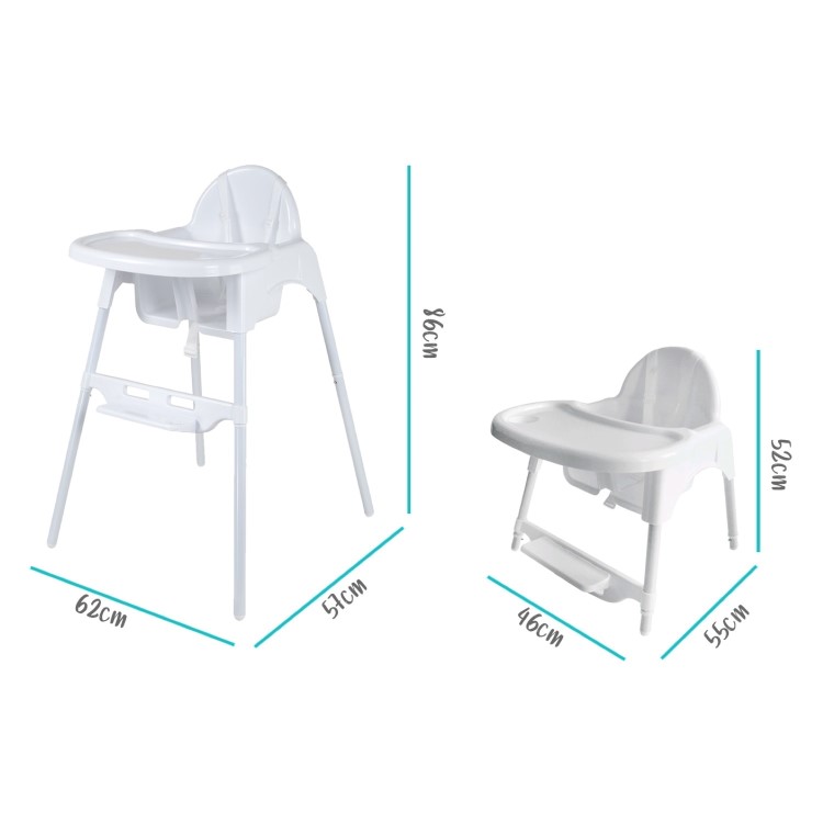 Babyway 2-in-1 Baby Highchair and Low Chair