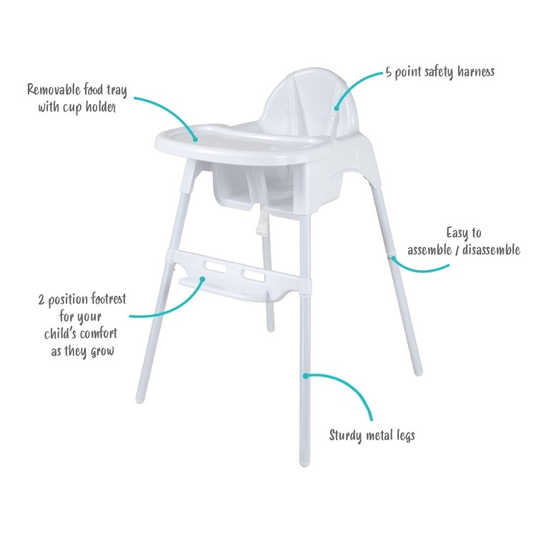 Babyway 2-in-1 Baby Highchair and Low Chair