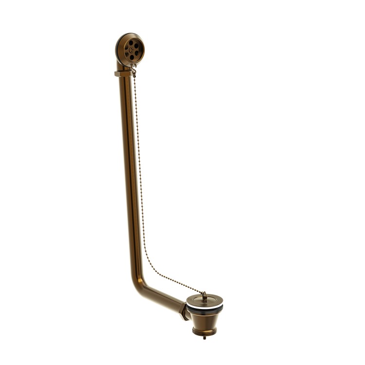 ONLY OPENED - Brushed Bronze Exposed Bath Waste & Brushed Bronze Exposed Bath Trap - Park Royal