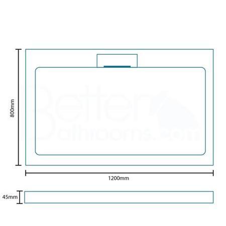 GRADE A1 - Expressions 1200 x 800 Rectangular Shower Tray