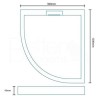 GRADE A1 - Expressions 1200 x 900 Roght Hand Offset Quadrant Shower Tray