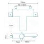 Montroc Thermostatic Bath Shower Mixer- NO RAIL KIT