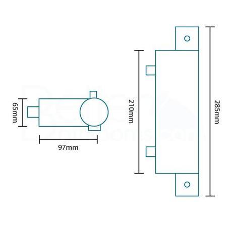 Montroc Exposed Thermostatic Shower Mixer Only