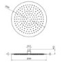 300mm Chrome Ultra Slim Round Rainfall Shower Head with Ceiling Arm