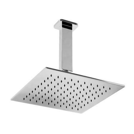 UltraThin Designer Square 200mm Shower Head & Ceiling Arm