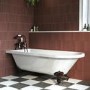 Freestanding Single Ended Bath with Bronze Feet 1670 x 740mm - Park Royal
