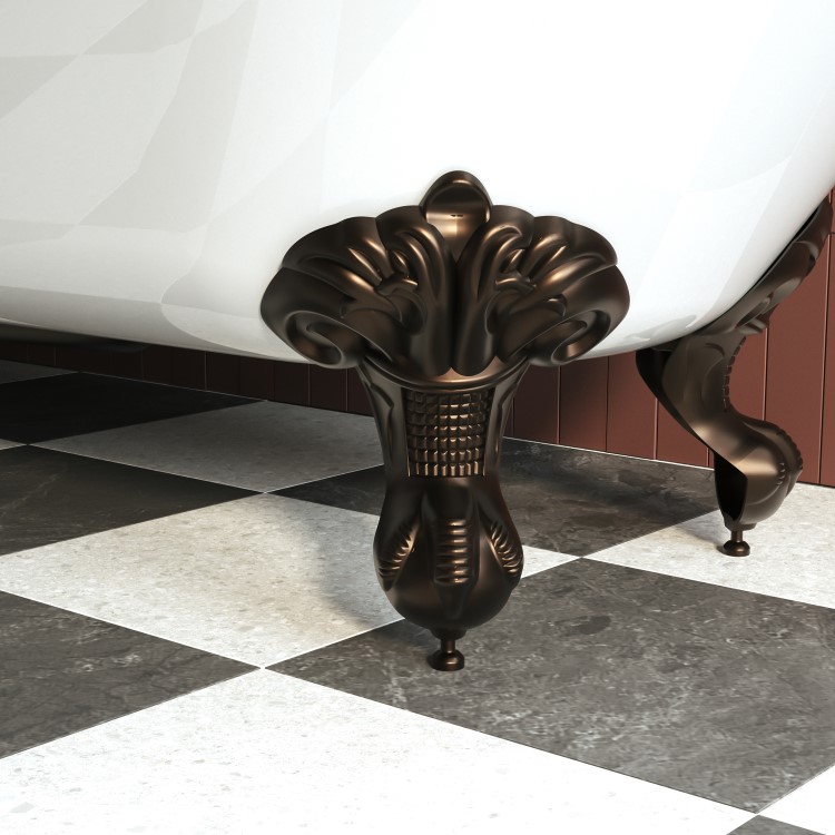 Freestanding Single Ended Bath with Bronze Feet 1670 x 740mm - Park Royal