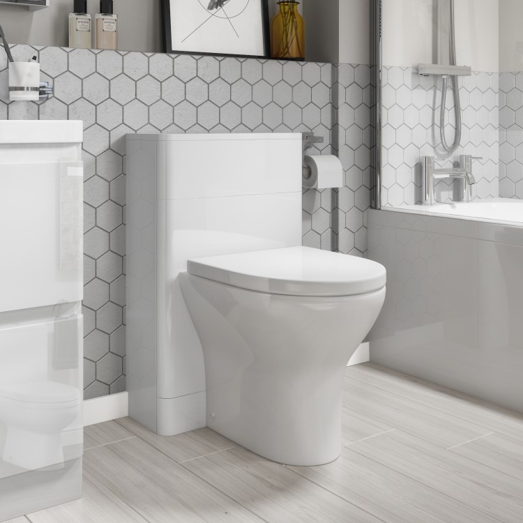Grade A1 - Back to Wall Toilet with Soft Close Seat - Portland