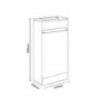 GRADE A1 - 410mm Dark Grey Cloakroom Vanity Unit with Basin - Portland