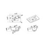 GRADE A1 - 410mm Dark Grey Cloakroom Vanity Unit with Basin - Portland