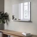 BUN/BeBa_17347/90944 Rectangular White Oak Mirror With Shelf 65 x 90cm - Boston