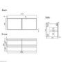 GRADE A1 - 1200mm Light Oak Wall Hung Vanity Unit with Basin - Boston