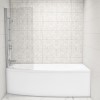 Graded A1 - Brooklyn Spacesaver Left Hand Shower Bath with Shower Screen - 1690 x 690mm