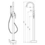 Grade A1 - Chrome Freestanding Bath Shower Mixer and Basin Tap Set - Arissa