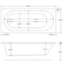 ONLY OPENED - Alton Round Single Ended Bath - 1800 x 800mm