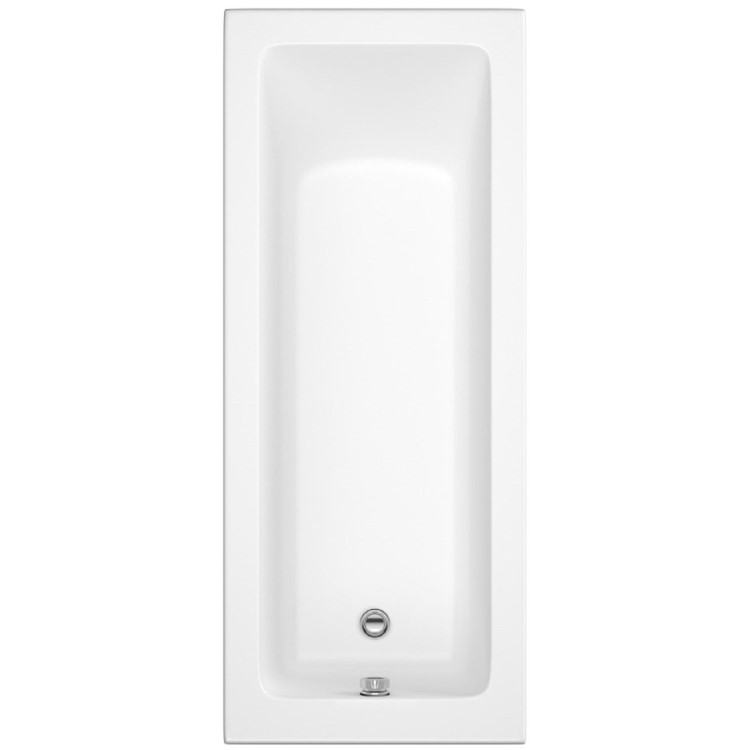 ONLY OPENED - Rutland Single Ended Square Bath with Front Panel & Black Grid Screen - Left Hand 1700 x 700
