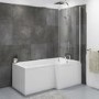 ALMOST PERFECT - Lomax Right Hand L Shape Shower Bath - 1500 x 850mm