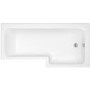 ALMOST PERFECT - Lomax Right Hand L Shape Shower Bath - 1500 x 850mm