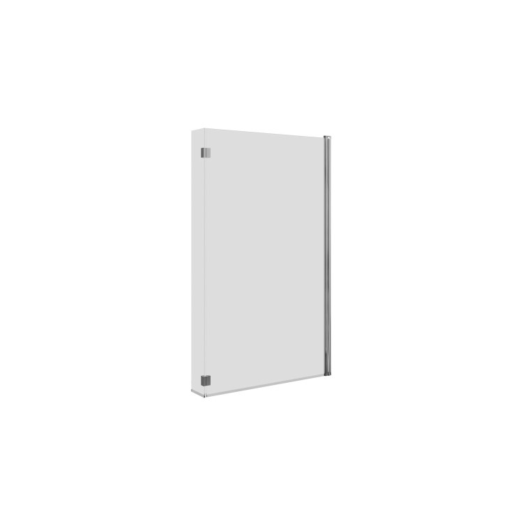 Freestanding Single Ended Right Hand Corner Shower Bath with Chrome Bath Screen with Fixed Panel &  Towel Rail 1500 x 740mm - Kona