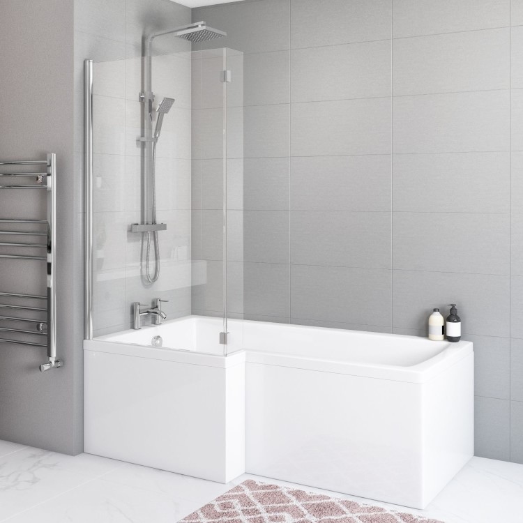 ALMOST PERFECT - 1700mm L Shaped Acrylic Bath Front Panel - Lomax