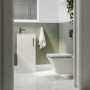 ALMOST PERFECT - 400mm White Cloakroom Freestanding Vanity Unit with Basin and Chrome Handle - Ashford