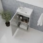 400mm Grey Freestanding Cloakroom Vanity Unit with Basin and Chrome Handle - Ashford