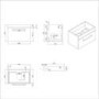 ALMOST PERFECT - 600 mm White Wall Hung Vanity Unit with Basin and Chrome Handles - Ashford