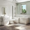 Grade A1 - 600mm White Freestanding Vanity Unit with Basin and Chrome Handles - Ashford