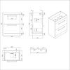 Grade A1 - 600mm White Freestanding Vanity Unit with Basin and Chrome Handles - Ashford