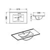 Grade A1 - 600mm White Freestanding Vanity Unit with Basin and Chrome Handles - Ashford