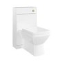 500mm White Back to Wall Toilet Unit with Cistern and Brass Fittings - Ashford