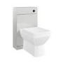 500mm Grey Back to Wall Toilet Unit with Cistern and Black Fittings - Ashford