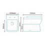 Grade A1 - Back to Wall Toilet with Soft Close Seat - Tabor