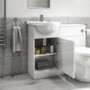 455mm White Freestanding Cloakroom Vanity Unit with Basin - Classic