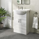 BUN/BeBa_24953/76643 560mm White Freestanding Vanity Unit with Basin - Classic