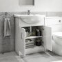 Grade A1 - 650mm White Freestanding Vanity Unit with Basin - Classic