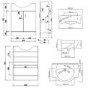 Grade A1 - 650mm White Freestanding Vanity Unit with Basin - Classic