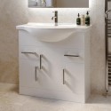 BUN/BeBa_24955/76645 850mm White Freestanding Vanity Unit with Basin - Classic