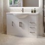 1200mm White Freestanding Vanity Unit with Basin - Classic