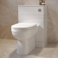 500mm White Back to Wall Toilet Unit with Round Toilet - Classic