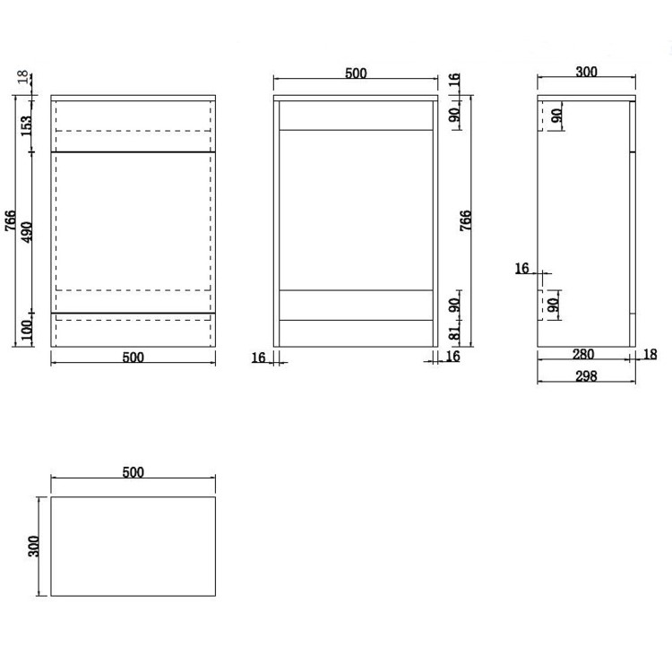 1050mm White Toilet and Sink Unit with Round Toilet - Classic